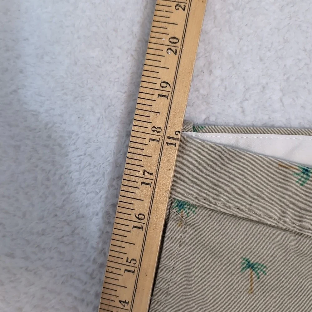J. Crew Shorts Mens 34 Khaki Summer Re-Imagined Palm‎ Trees Tan Chino 9